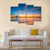 Sunset Over Ocean On Maldives Canvas Wall Art-4 Pop-Gallery Wrap-50" x 32"-Tiaracle