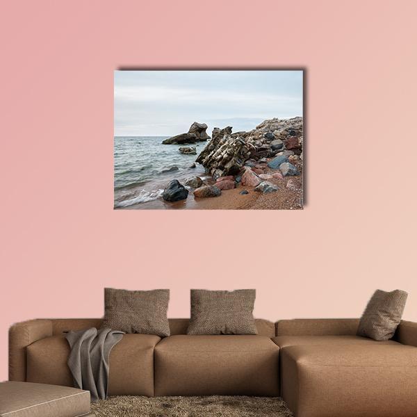 Sunset Over Old Demolished Military Forts Canvas Wall Art-1 Piece-Gallery Wrap-48" x 32"-Tiaracle