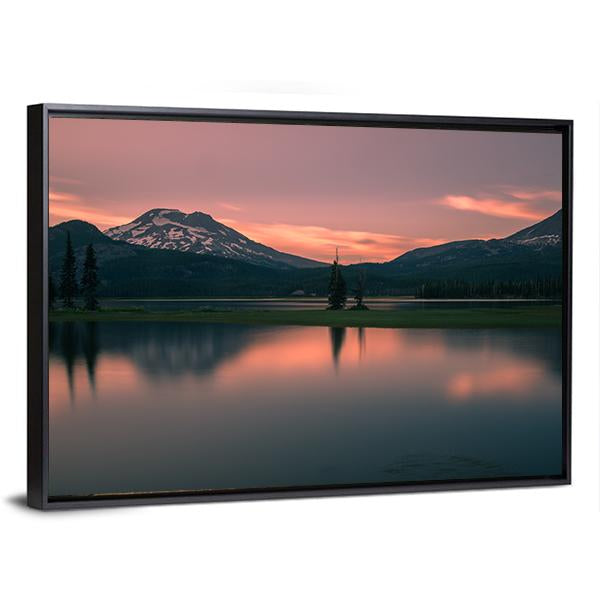 Sunset Over Sparks Lake Canvas Wall Art-3 Horizontal-Gallery Wrap-25" x 16"-Tiaracle