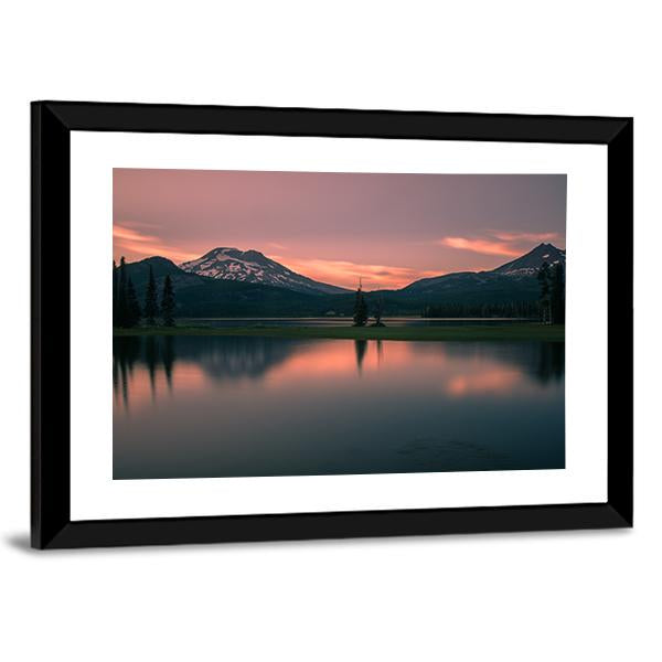 Sunset Over Sparks Lake Canvas Wall Art-3 Horizontal-Gallery Wrap-25" x 16"-Tiaracle