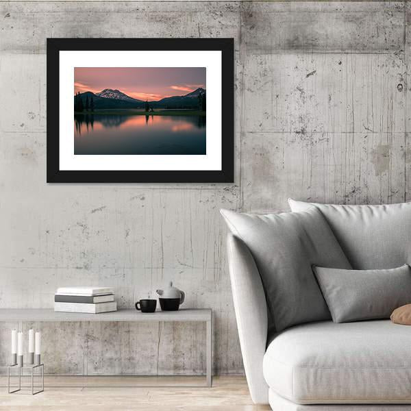 Sunset Over Sparks Lake Canvas Wall Art-3 Horizontal-Gallery Wrap-25" x 16"-Tiaracle