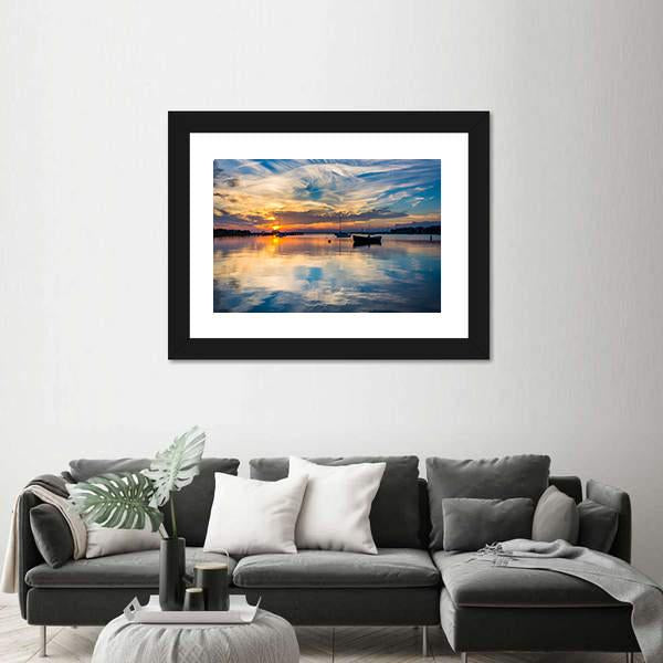 Sunset Over The Folly River Canvas Wall Art-3 Horizontal-Gallery Wrap-25" x 16"-Tiaracle