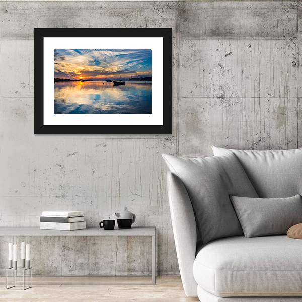 Sunset Over The Folly River Canvas Wall Art-3 Horizontal-Gallery Wrap-25" x 16"-Tiaracle