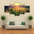 Sunset Over The Forest Hills Canvas Wall Art-5 Star-Gallery Wrap-62" x 32"-Tiaracle