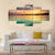 Sunset Over The River In Russia Canvas Wall Art-5 Star-Gallery Wrap-62" x 32"-Tiaracle