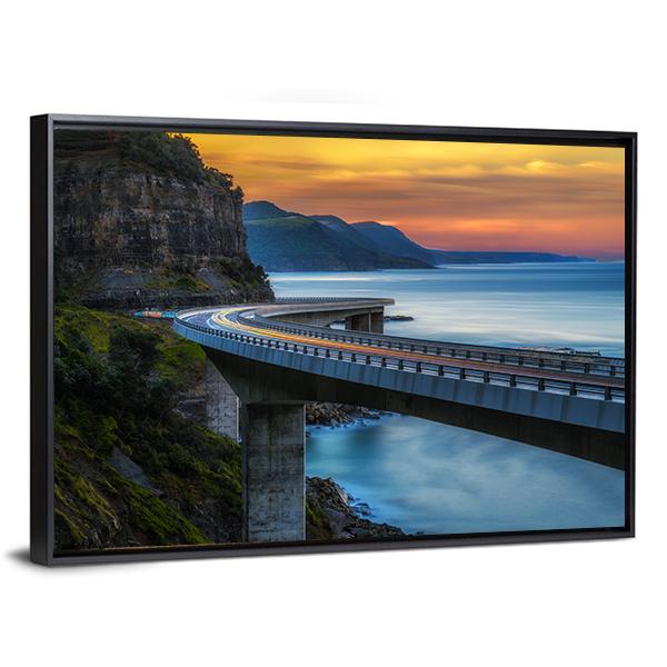 Australian Pacific Ocean Coast Canvas Wall Art-3 Horizontal-Gallery Wrap-25" x 16"-Tiaracle