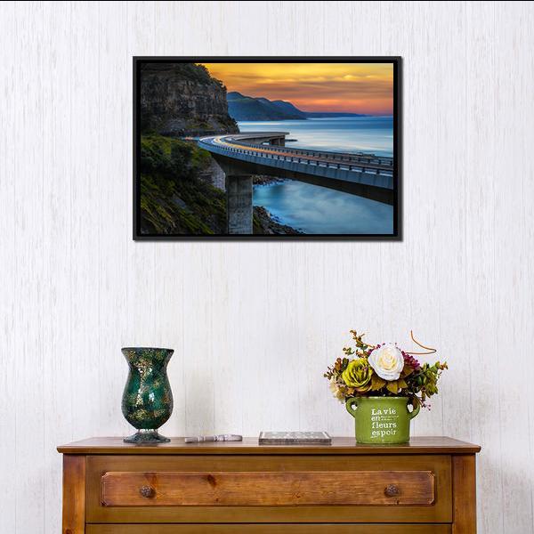Australian Pacific Ocean Coast Canvas Wall Art-3 Horizontal-Gallery Wrap-25" x 16"-Tiaracle
