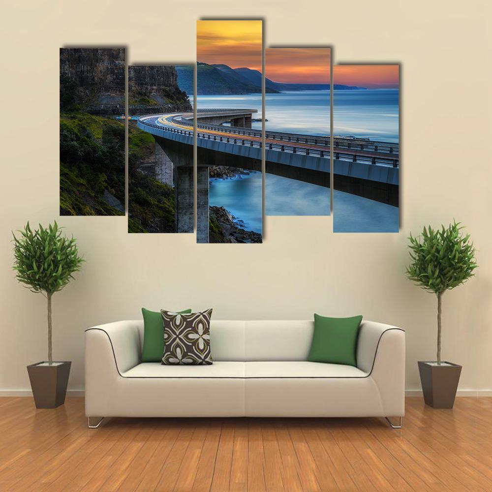 Australian Pacific Ocean Coast Canvas Wall Art-5 Pop-Gallery Wrap-47" x 32"-Tiaracle