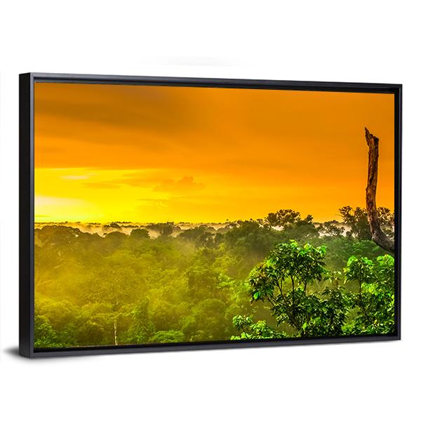 Sunset Over Valley In Brazil Canvas Wall Art-3 Horizontal-Gallery Wrap-25" x 16"-Tiaracle