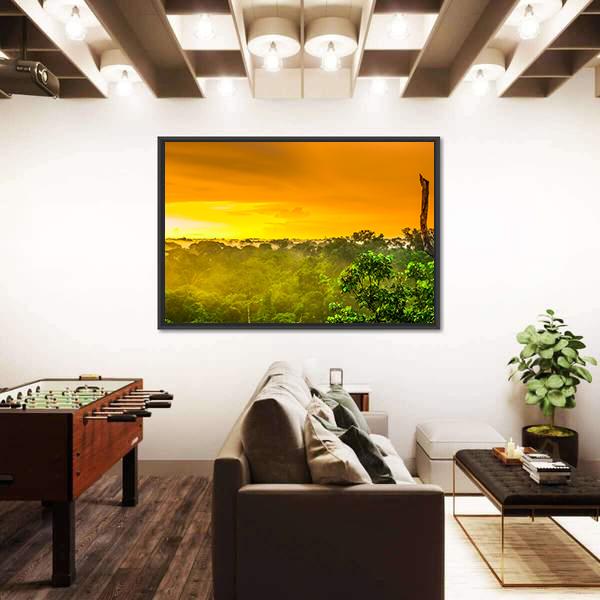 Sunset Over Valley In Brazil Canvas Wall Art-3 Horizontal-Gallery Wrap-25" x 16"-Tiaracle