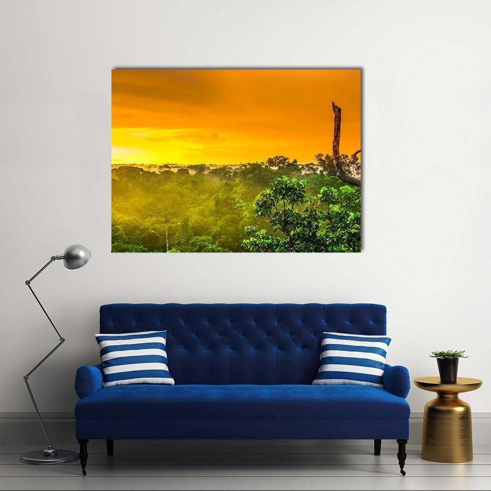 Sunset Over Valley In Brazil Canvas Wall Art-1 Piece-Gallery Wrap-48" x 32"-Tiaracle