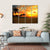 Sunset Scene At Tropical Beach Resort Silhouette Canvas Wall Art-1 Piece-Gallery Wrap-36" x 24"-Tiaracle