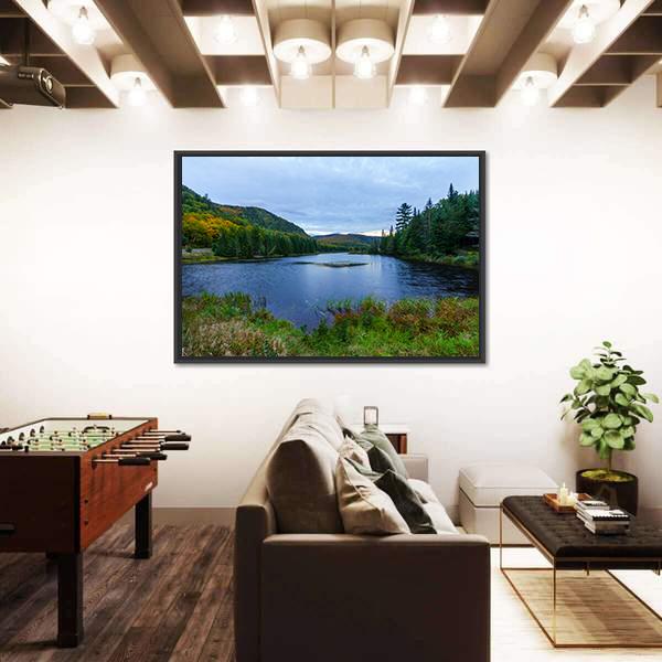 Sunset View Of Monroe Lake In Canada Canvas Wall Art-3 Horizontal-Gallery Wrap-25" x 16"-Tiaracle