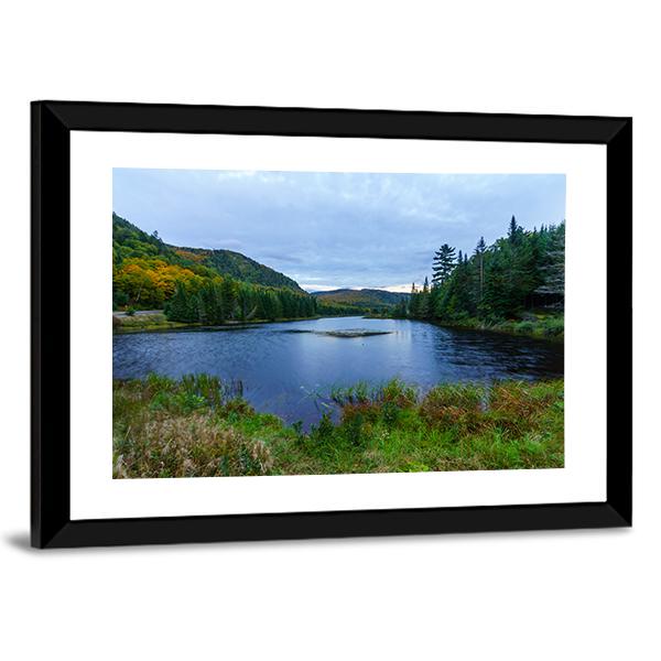 Sunset View Of Monroe Lake In Canada Canvas Wall Art-3 Horizontal-Gallery Wrap-25" x 16"-Tiaracle