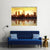 Sunset View On business Modern District Canvas Wall Art-1 Piece-Gallery Wrap-48" x 32"-Tiaracle