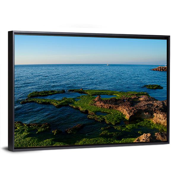 Sunset View To Manara Bay Canvas Wall Art-3 Horizontal-Gallery Wrap-25" x 16"-Tiaracle