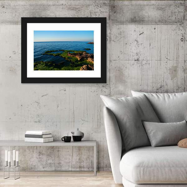 Sunset View To Manara Bay Canvas Wall Art-3 Horizontal-Gallery Wrap-25" x 16"-Tiaracle