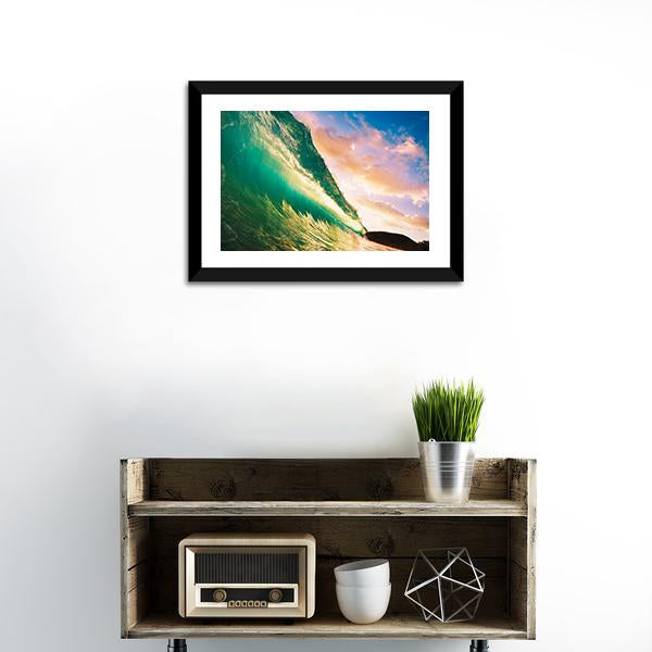 Sunset Wave Canvas Wall Art-3 Horizontal-Gallery Wrap-25" x 16"-Tiaracle