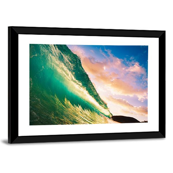 Sunset Wave Canvas Wall Art-3 Horizontal-Gallery Wrap-25" x 16"-Tiaracle