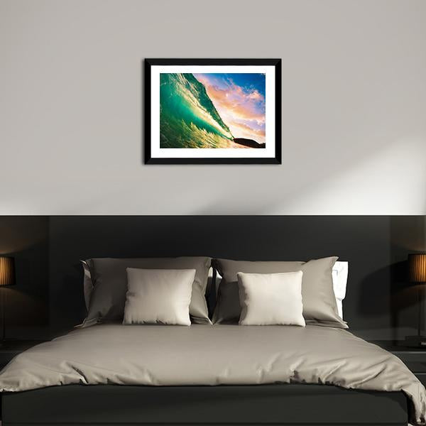 Sunset Wave Canvas Wall Art-3 Horizontal-Gallery Wrap-25" x 16"-Tiaracle
