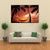 Sunset With Palm Trees Canvas Wall Art-5 Pop-Gallery Wrap-47" x 32"-Tiaracle