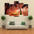 Sunset With Palm Trees Canvas Wall Art-5 Pop-Gallery Wrap-47" x 32"-Tiaracle