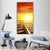 Sunset With Red Clouds And Railroad Vertical Canvas Wall Art-3 Vertical-Gallery Wrap-12" x 25"-Tiaracle
