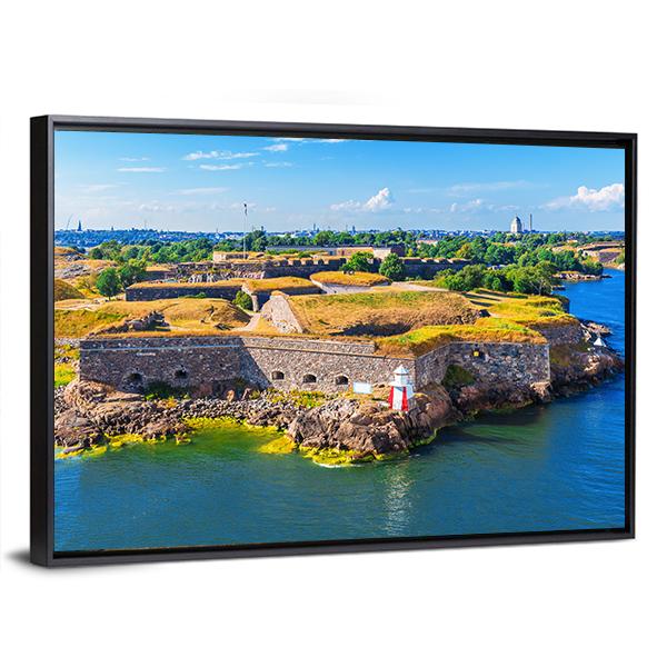 Suomenlinna Sveaborg Sea Fortress In Helsinki Canvas Wall Art-3 Horizontal-Gallery Wrap-25" x 16"-Tiaracle