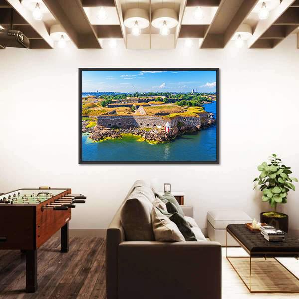 Suomenlinna Sveaborg Sea Fortress In Helsinki Canvas Wall Art-3 Horizontal-Gallery Wrap-25" x 16"-Tiaracle