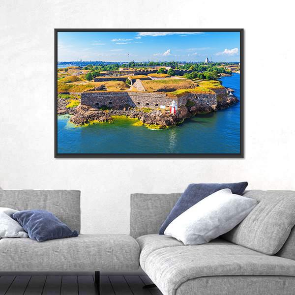 Suomenlinna Sveaborg Sea Fortress In Helsinki Canvas Wall Art-3 Horizontal-Gallery Wrap-25" x 16"-Tiaracle