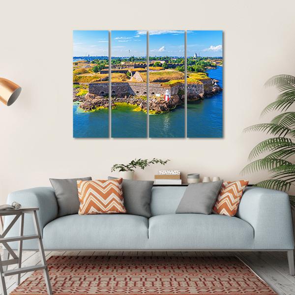 Suomenlinna Sveaborg Sea Fortress In Helsinki Canvas Wall Art-4 Horizontal-Gallery Wrap-34" x 24"-Tiaracle