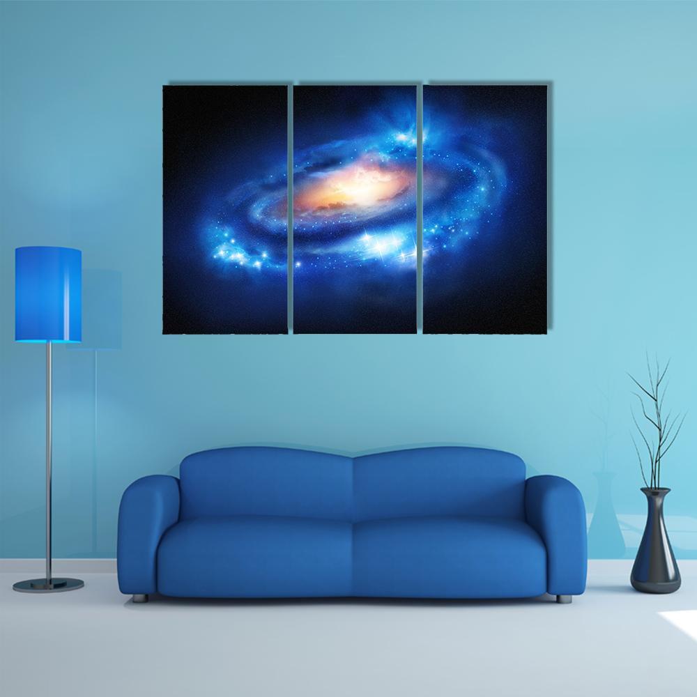 Super Massive Galaxy Canvas Wall Art-3 Horizontal-Gallery Wrap-37" x 24"-Tiaracle