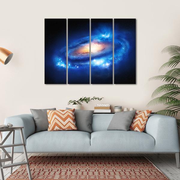 Super Massive Galaxy Canvas Wall Art-5 Horizontal-Gallery Wrap-22" x 12"-Tiaracle