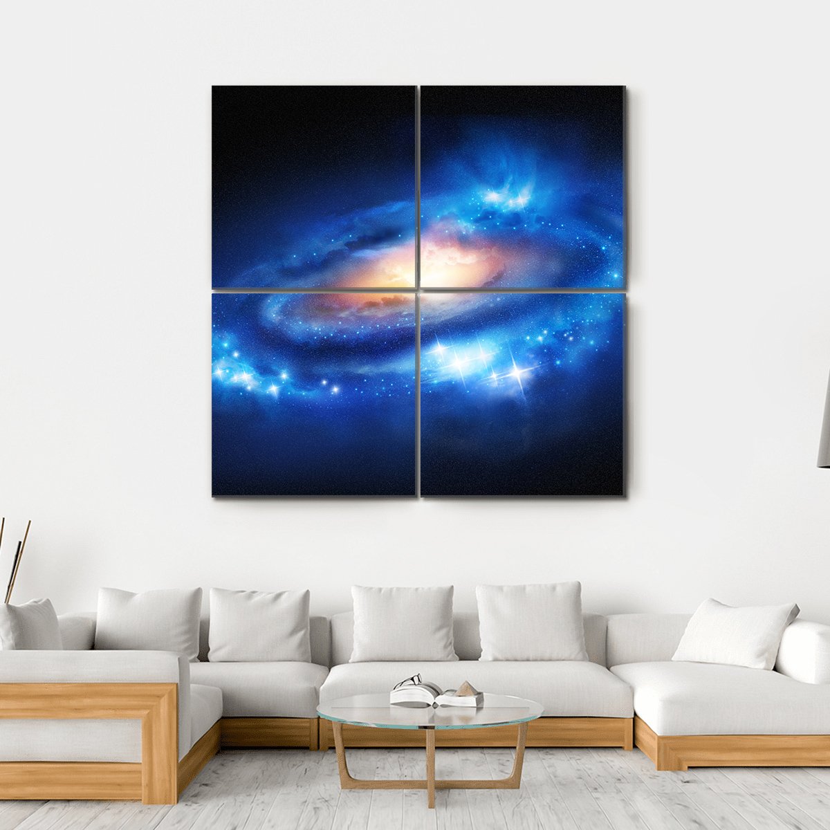 Super Massive Galaxy Canvas Wall Art-4 Square-Gallery Wrap-17" x 17"-Tiaracle
