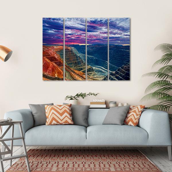 Super Pit Kalgoorlie Canvas Wall Art-4 Horizontal-Gallery Wrap-34" x 24"-Tiaracle