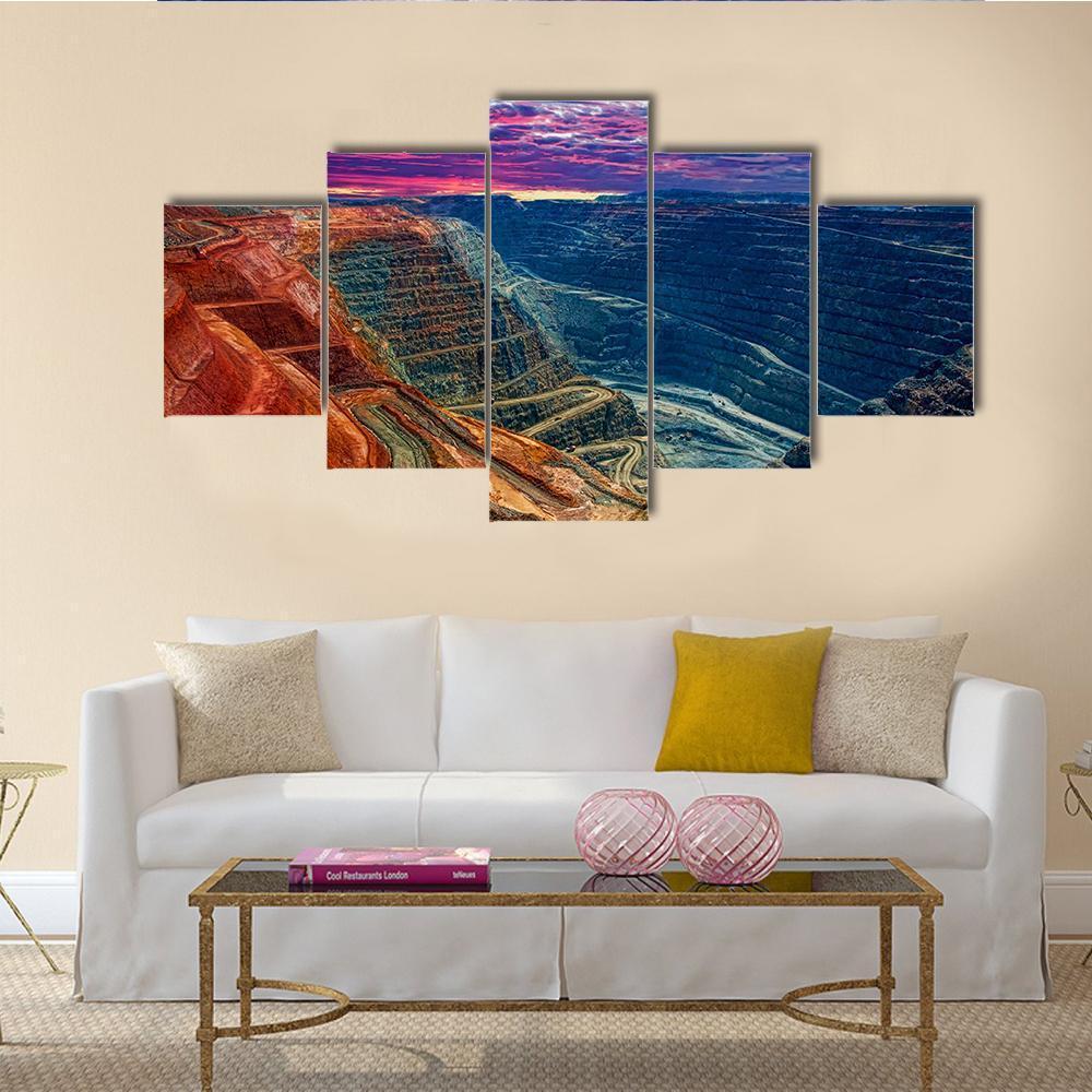 Super Pit Kalgoorlie Canvas Wall Art-5 Star-Gallery Wrap-62" x 32"-Tiaracle