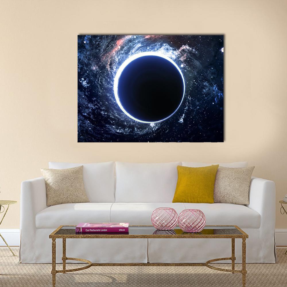 Supermassive Black Hole Canvas Wall Art-1 Piece-Gallery Wrap-36" x 24"-Tiaracle