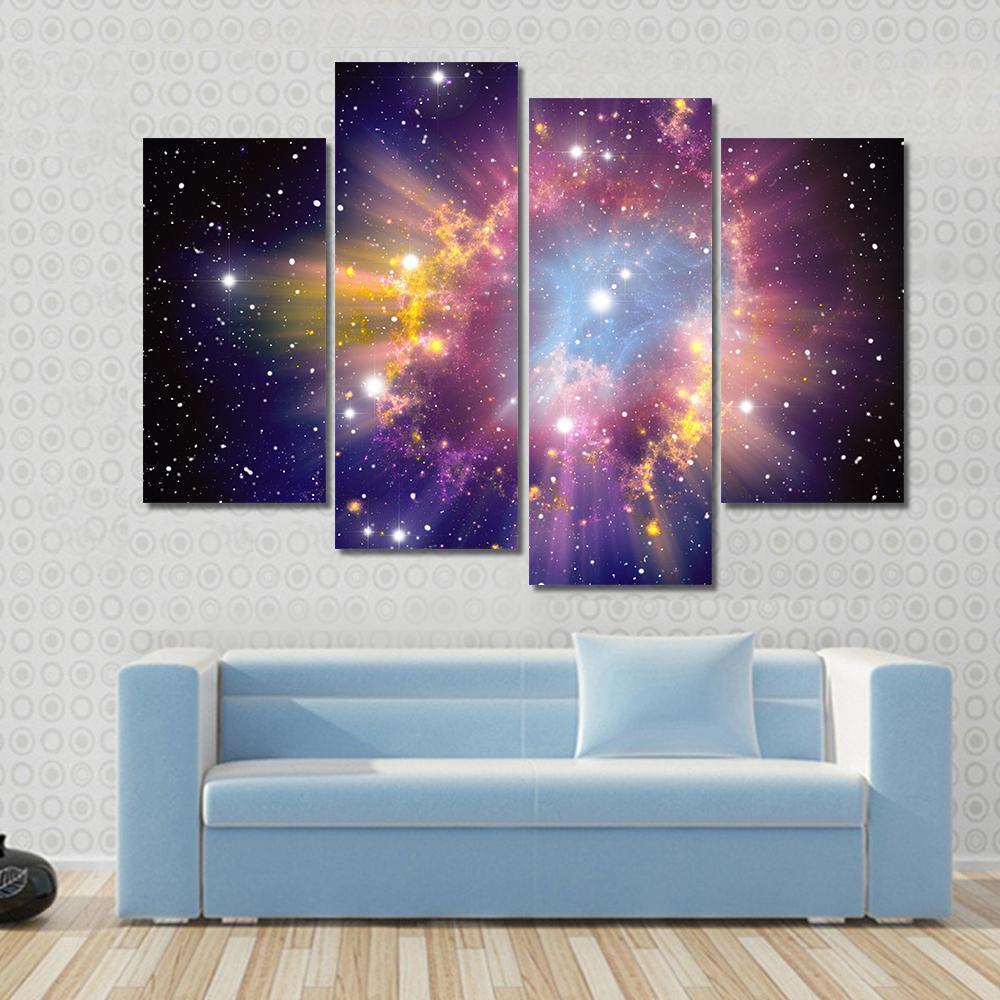 Supernova Explosion Canvas Wall Art-4 Pop-Gallery Wrap-50" x 32"-Tiaracle