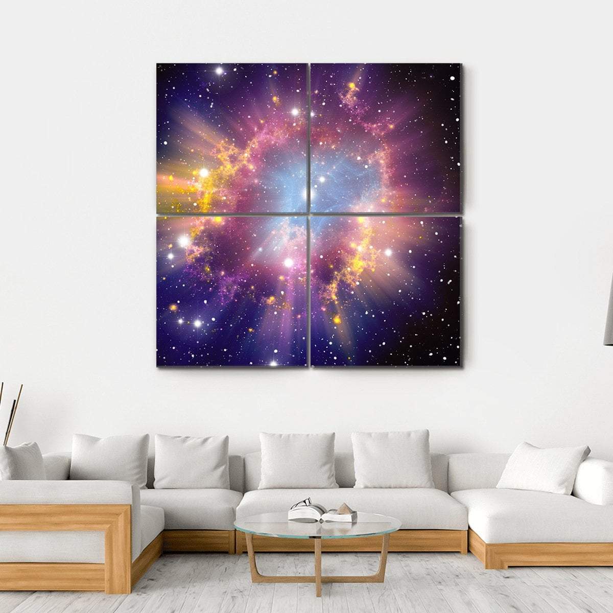 Supernova Explosion Canvas Wall Art-4 Square-Gallery Wrap-17" x 17"-Tiaracle
