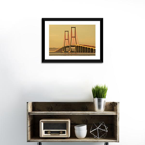 Suramadu Bridge Canvas Wall Art-3 Horizontal-Gallery Wrap-25" x 16"-Tiaracle