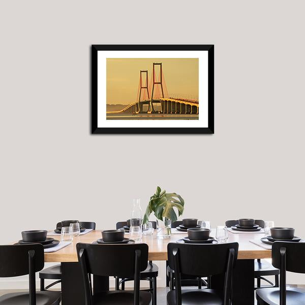 Suramadu Bridge Canvas Wall Art-1 Piece-Framed Print-20" x 16"-Tiaracle