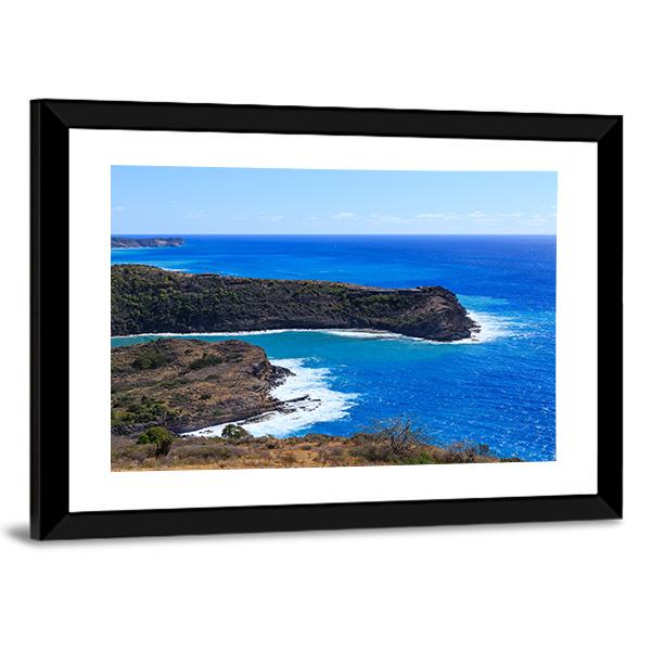 Surf Hitting Bay On Antigua Panoramic Canvas Wall Art-1 Piece-36" x 12"-Tiaracle