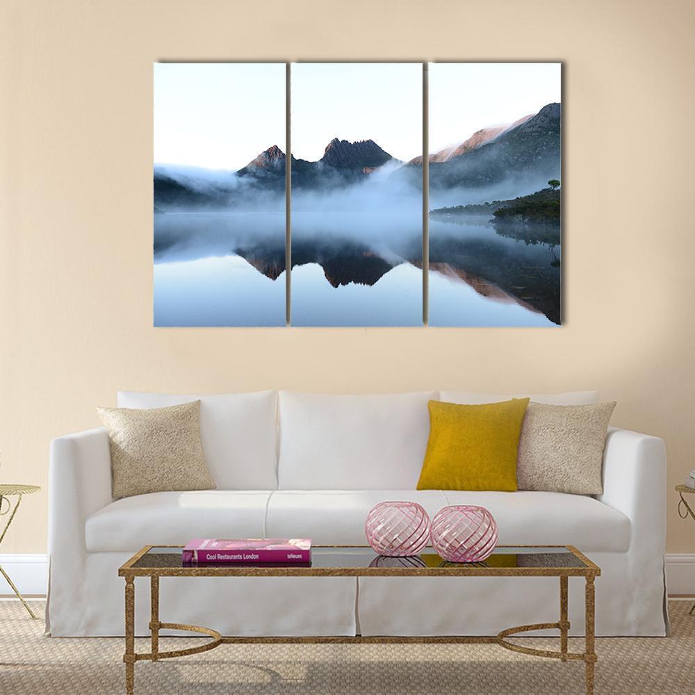 Surface Of Dove Lake Canvas Wall Art-3 Horizontal-Gallery Wrap-37" x 24"-Tiaracle