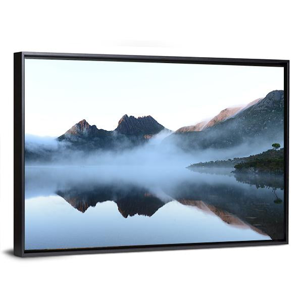 Surface Of Dove Lake Canvas Wall Art-3 Horizontal-Gallery Wrap-25" x 16"-Tiaracle