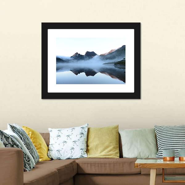 Surface Of Dove Lake Canvas Wall Art-3 Horizontal-Gallery Wrap-25" x 16"-Tiaracle
