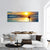 Surfer On Beach At Sunset Panoramic Canvas Wall Art-3 Piece-25" x 08"-Tiaracle
