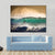 Surfer On Blue Ocean Wave in Bali Indonesia Canvas Wall Art-1 Piece-Gallery Wrap-48" x 32"-Tiaracle