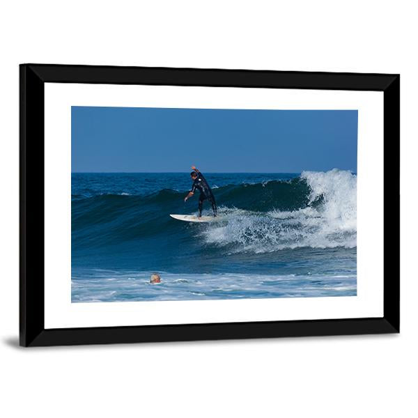 Surfers Enjoy The surfing Canvas Wall Art-3 Horizontal-Gallery Wrap-25&quot; x 16&quot;-Tiaracle