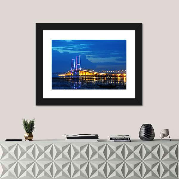 Surmadu Bridge Canvas Wall Art-1 Piece-Framed Print-20" x 16"-Tiaracle
