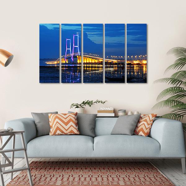 Surmadu Bridge Canvas Wall Art-5 Horizontal-Gallery Wrap-22" x 12"-Tiaracle